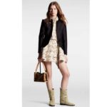 Louis Vuitton Women LV Unicorn Print Flounce Skirt Cotton Silk Sandy Beige Regular Fit - immagine 11