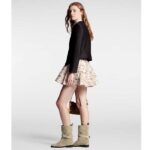 Louis Vuitton Women LV Unicorn Print Flounce Skirt Cotton Silk Sandy Beige Regular Fit - immagine 14