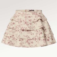 Louis Vuitton Women LV Unicorn Print Flounce Skirt Cotton Silk Sandy Beige Regular Fit (4)