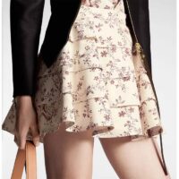 Louis Vuitton Women LV Unicorn Print Flounce Skirt Cotton Silk Sandy Beige Regular Fit (4)