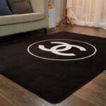 Chanel Unisex CC Cotton Wool Tweed Beige Black Multifunction Blanket Scarf - immagine 5