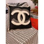 Chanel Unisex CC Cushion Cotton Wool Tweed Beige Black Multifunction - Bild 3