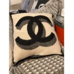 Chanel Unisex CC Cushion Cotton Wool Tweed Beige Black Multifunction - Bild 5