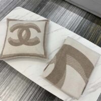 Chanel Unisex CC Pillow Cotton Wool Tweed Beige Sandy Multifunction (3)