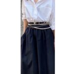 Chanel Women CC Belt Gold Metal Resin Glass Pearls Strass Black Calfskin Leather - Image 11