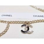 Chanel Women CC Belt Gold Tone Metal Black Chanel Logo - Bild 8
