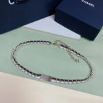 Chanel Women CC Belt Gold Tone Metal Black White Calfskin Lambskin Leather – Bild 4