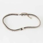 Chanel Damen CC Gürtel Goldfarben Metall Schwarz Weiß Kalbsleder Lammleder