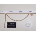 Chanel Women CC Belt Gold Tone Metal Pink Chanel Logo - Bild 2