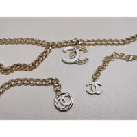 Chanel Women CC Belt Gold Tone Metal White Chanel Logo (1)