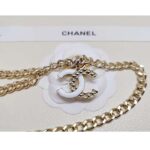 Chanel Women CC Belt Gold Tone Metal White Chanel Logo - Image 8
