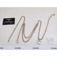 Chanel Women CC Belt Gold Tone Metal White Chanel Logo (1)