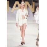 Chanel Women CC Chain Belt Gold Metal Resin Glass Pearls Strass Black Calfskin Leather - Image 11