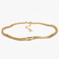 Chanel Women CC Chain Belt Metal Dark Gold