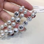 Chanel Women CC Chain Belt Metal Glass Pearls Imitation Pearls Strass Dark Gold Pearly White Crystal - Image 8