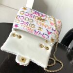 Chanel Women CC Small Flap Bag Sequins Gold-Tone Metal White Yellow Pink Blue – Image 7