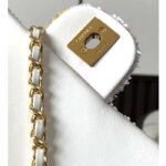 Chanel Women CC Small Flap Bag Sequins Gold-Tone Metal White Yellow Pink Blue – Image 9