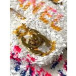 Chanel Women CC Small Flap Bag Sequins Gold-Tone Metal White Yellow Pink Blue – Image 6