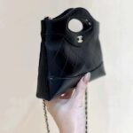 Chanel Women Small Shopping Bag in Aged Calfskin Leather-Black – Bild 6