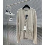 Dior Women CD Christian Dior Couture Cardigan Beige Cashmere Jersey - Bild 2