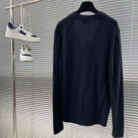 Dior Men CD Christian Dior Couture Cardigan Black Cashmere Jersey (6)