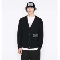 Dior Men CD Christian Dior Couture Cardigan Black Cashmere Jersey (6)