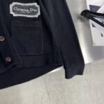 Dior Women CD Christian Dior Couture Cardigan Black Cashmere Jersey - Bild 5