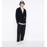 Dior Men CD Christian Dior Couture Cardigan Black Cashmere Jersey (6)