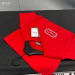 Dior Men CD Christian Dior Couture Relaxed-Fit T-Shirt Red Organic Cotton Jersey Reference 413J696C0554_C380 - immagine 6