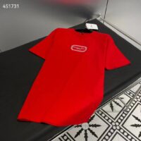 Dior Men CD Christian Dior Couture Relaxed-Fit T-Shirt Red Organic Cotton Jersey Reference 413J696C0554_C380 (6)