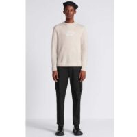 Dior Men CD Christian Dior Couture Sweater Beige Cashmere Jersey (8)