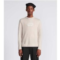 Dior Men CD Christian Dior Couture Sweater Beige Cashmere Jersey (8)