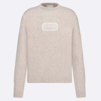 Dior Men CD Christian Dior Couture Sweater Beige Cashmere Jersey (8)