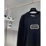 Dior Men CD Christian Dior Couture Sweater Black Cashmere Jersey - Image 7