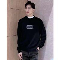 Dior Men CD Christian Dior Couture Sweater Black Cashmere Jersey (11)