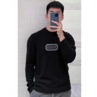 Dior Men CD Christian Dior Couture Sweater Black Cashmere Jersey (11)