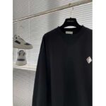 Dior Women CD Diamond Oversized Sweatshirt Navy Blue Organic Cotton Fleece – Image 4