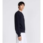 Dior Men CD Diamond Oversized Sweatshirt Navy Blue Organic Cotton Fleece - immagine 11