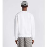Dior Men CD Diamond Oversized Sweatshirt White Organic Cotton Fleece – Bild 11