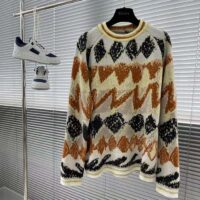 Dior Men CD Dior And Peter Doig Sweater Multicolor Wool Cashmere Jacquard (8)