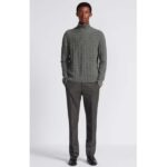 Dior Men CD Dior Icons Sweater Gray Cashmere Knit Stand Collar All-Over Cannage Motif - Image 12