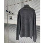 Dior Women CD Dior Icons Sweater Gray Cashmere Knit Stand Collar All-Over Cannage Motif - immagine 3