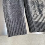 Dior Women CD Dior Icons Sweater Gray Cashmere Knit Stand Collar All-Over Cannage Motif - immagine 9