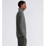 Dior Men CD Dior Icons Sweater Gray Cashmere Knit Stand Collar All-Over Cannage Motif - Image 15