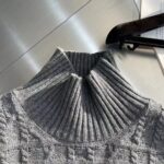 Dior Women CD Dior Icons Sweater Gray Cashmere Knit Stand Collar All-Over Cannage Motif - immagine 6
