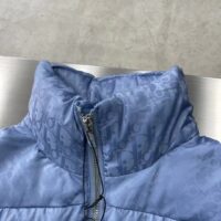 Dior Men CD Dior Oblique Down Jacket Blue Technical Jacquard (6)