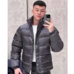 Dior Men CD Dior Oblique Down Jacket Grey Technical Jacquard - Image 12