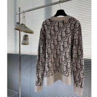 Dior Men CD Dior Oblique Sweater Beige Brown Wool Jacquard (11)