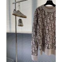 Dior Men CD Dior Oblique Sweater Beige Brown Wool Jacquard (11)