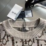 Dior Men CD Dior Oblique Sweater Beige Brown Wool Jacquard - Bild 8